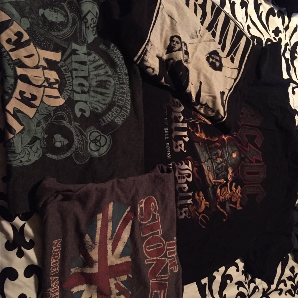Men’s rock band shirt lot grunge classic metal